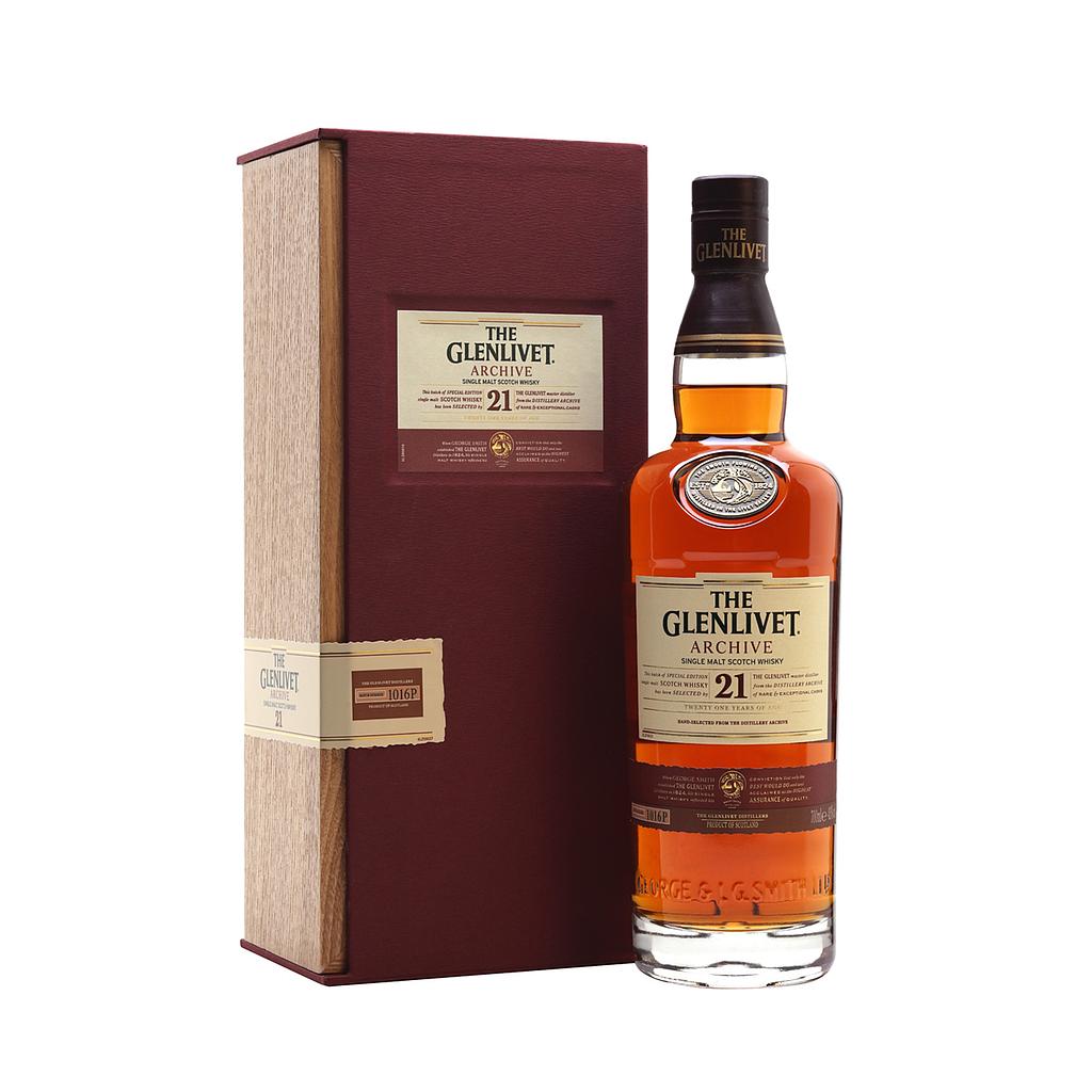 GLENLIVET SINGLE MALT WHISKY 21 YRS