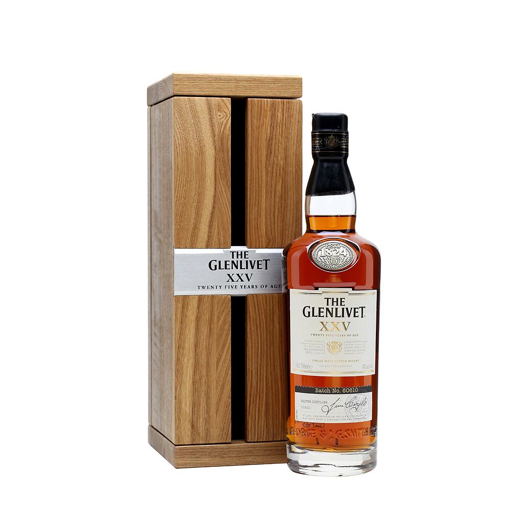 GLENLIVET SINGLE MALT WHISKY 25 YRS 
