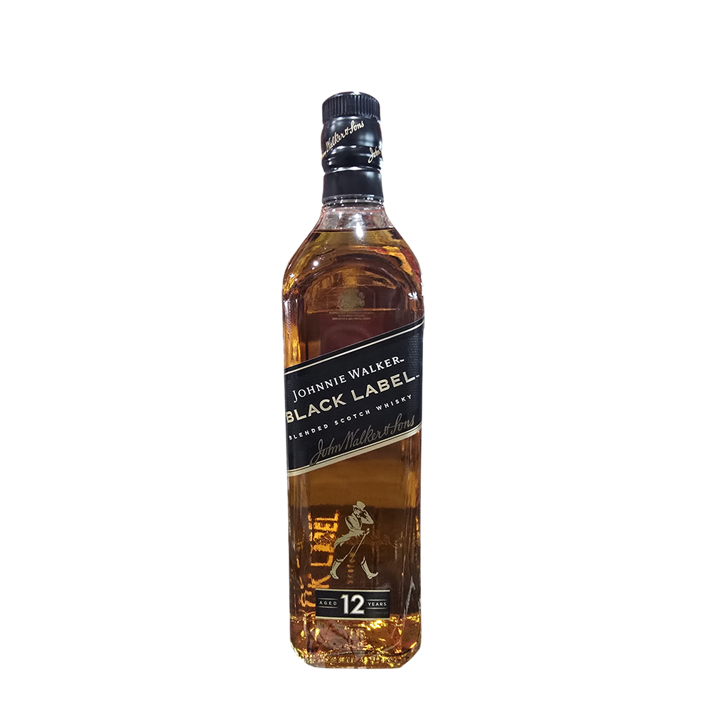 JOHNNIE WALKER BLACK LABEL BLENDED SCOTCH WHISKY (LTR)