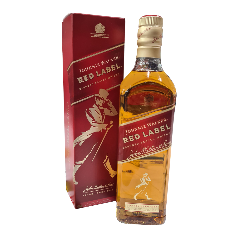 JOHNNIE WALKER RED LABEL BLENDED SCOTCH WHISKY W/GB