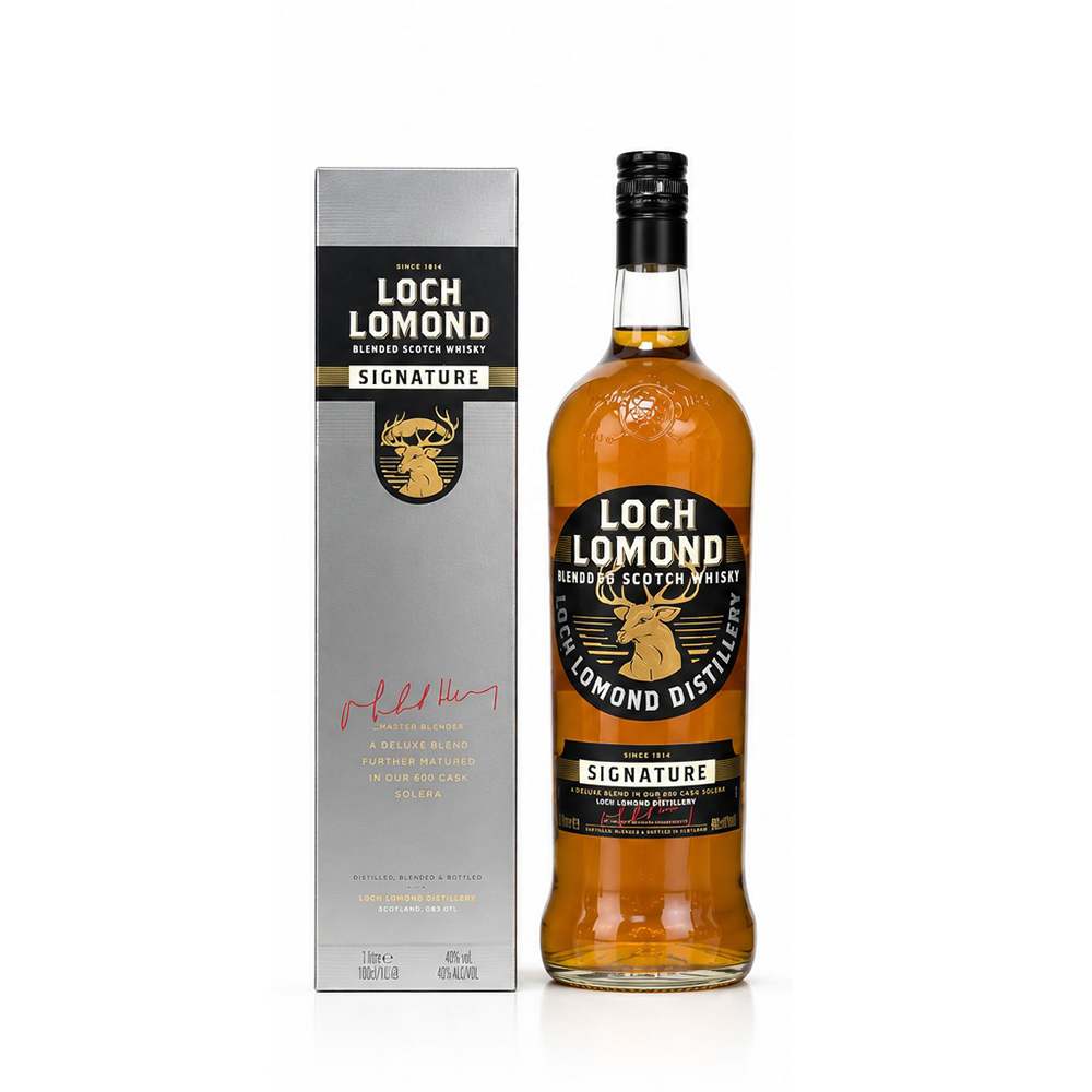 LOCH LOMOND SIGNATURE SOLERA CASK SCOTCH WHISKY (LTR) W/GB 